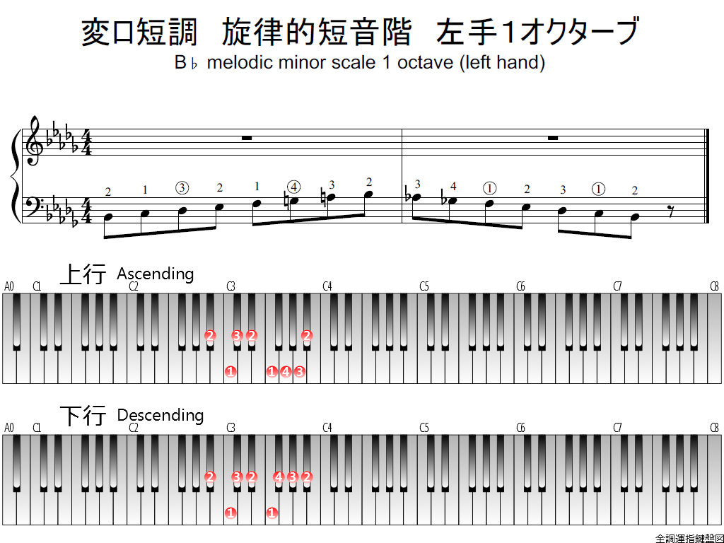 f1.-B-flat-m-melodic-LH1-whole-view-plane